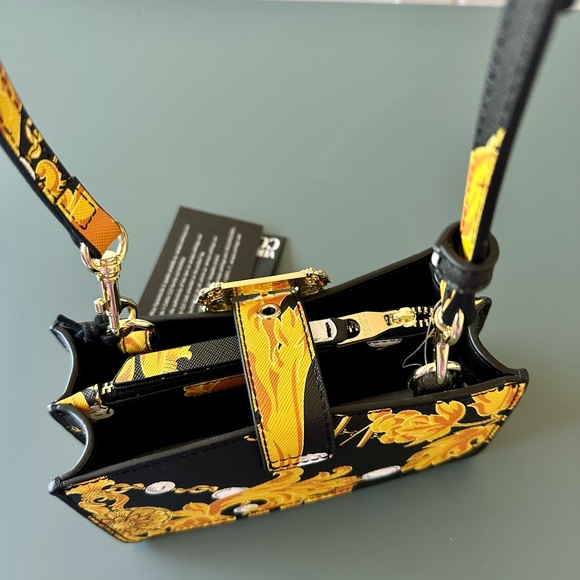 Versace Jeans Collection Black and Gold Mini Bag - Picture 2 of 8